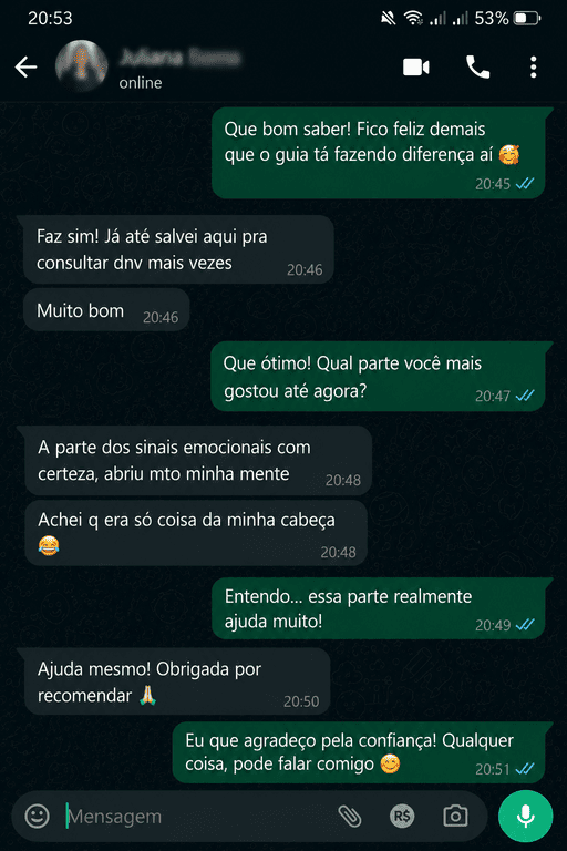 Depoimento de aluna - Checklist da Verdade
